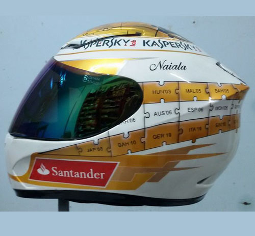 Casco Replica Fernando Alonso lateral